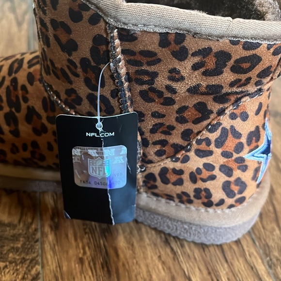 NWT!! NFL Dallas Cowboys leopard boots, size women’s 6 - Picture 5 of 11
